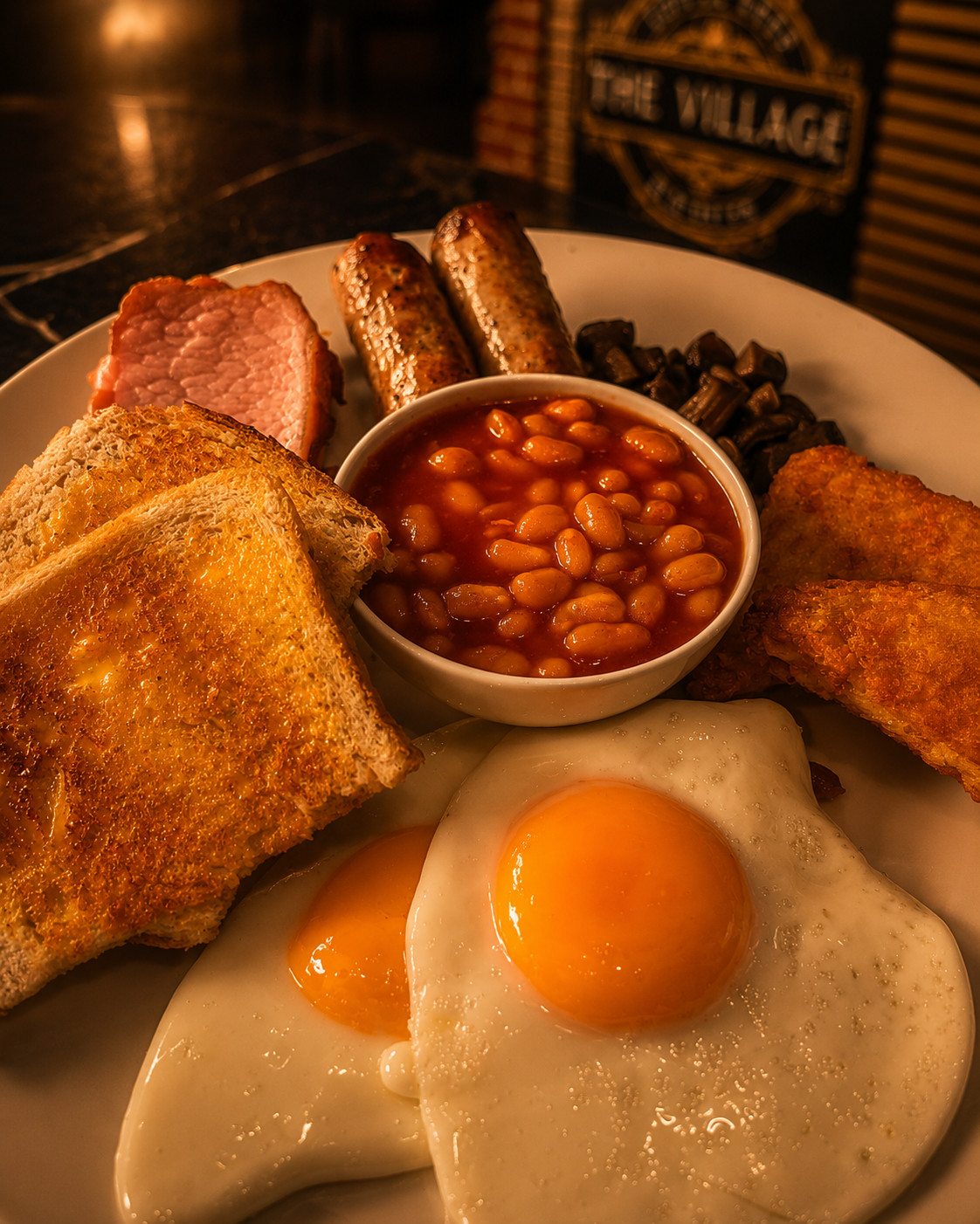 Full English breakfast at The Village