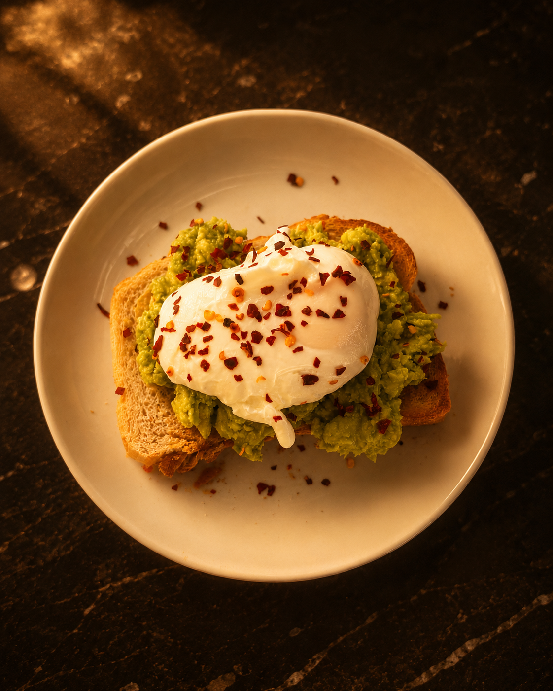 Poached eggs with avocado