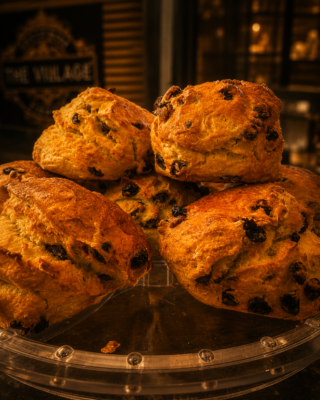 Pile of freshly baked scones