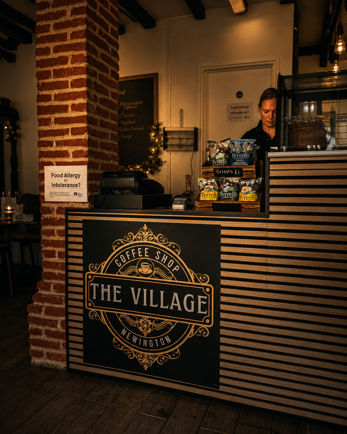 Behind the counter at The Village